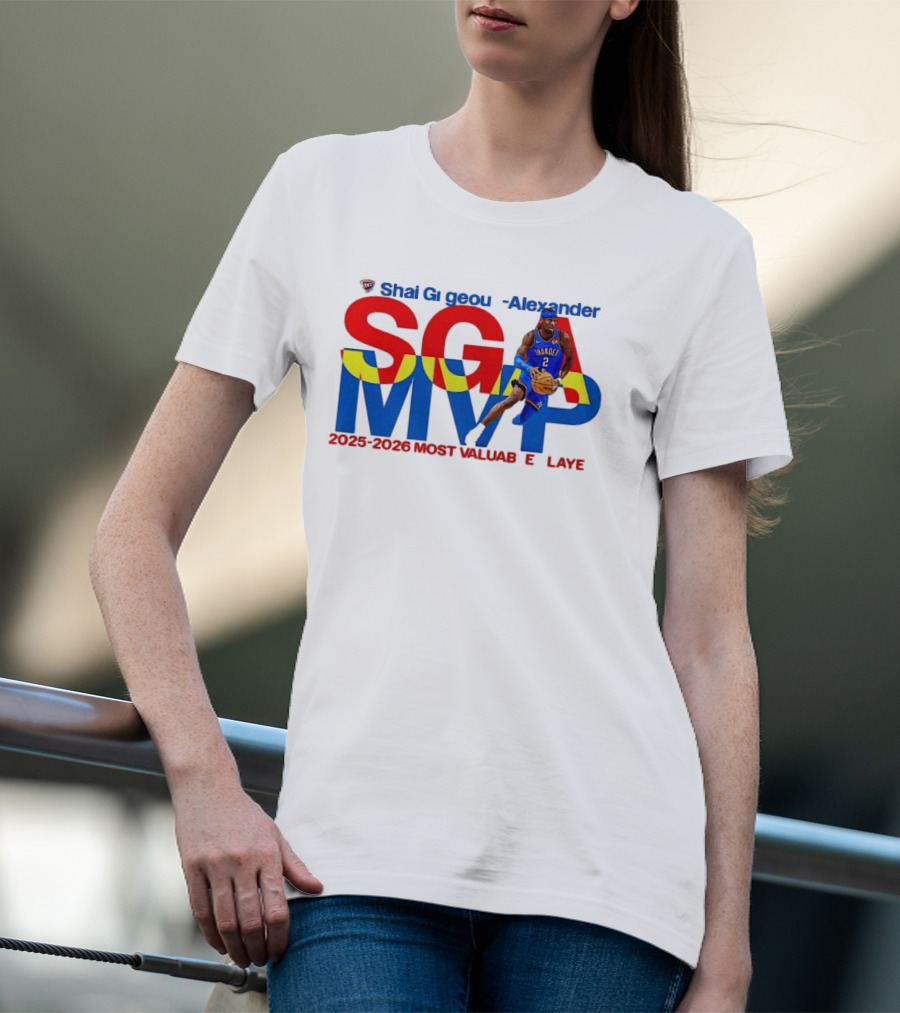Shai Gilgeous Alexander SGA MVP 2025 2026 Most Valuable Player Oklahoma City Thunder T-Shirt