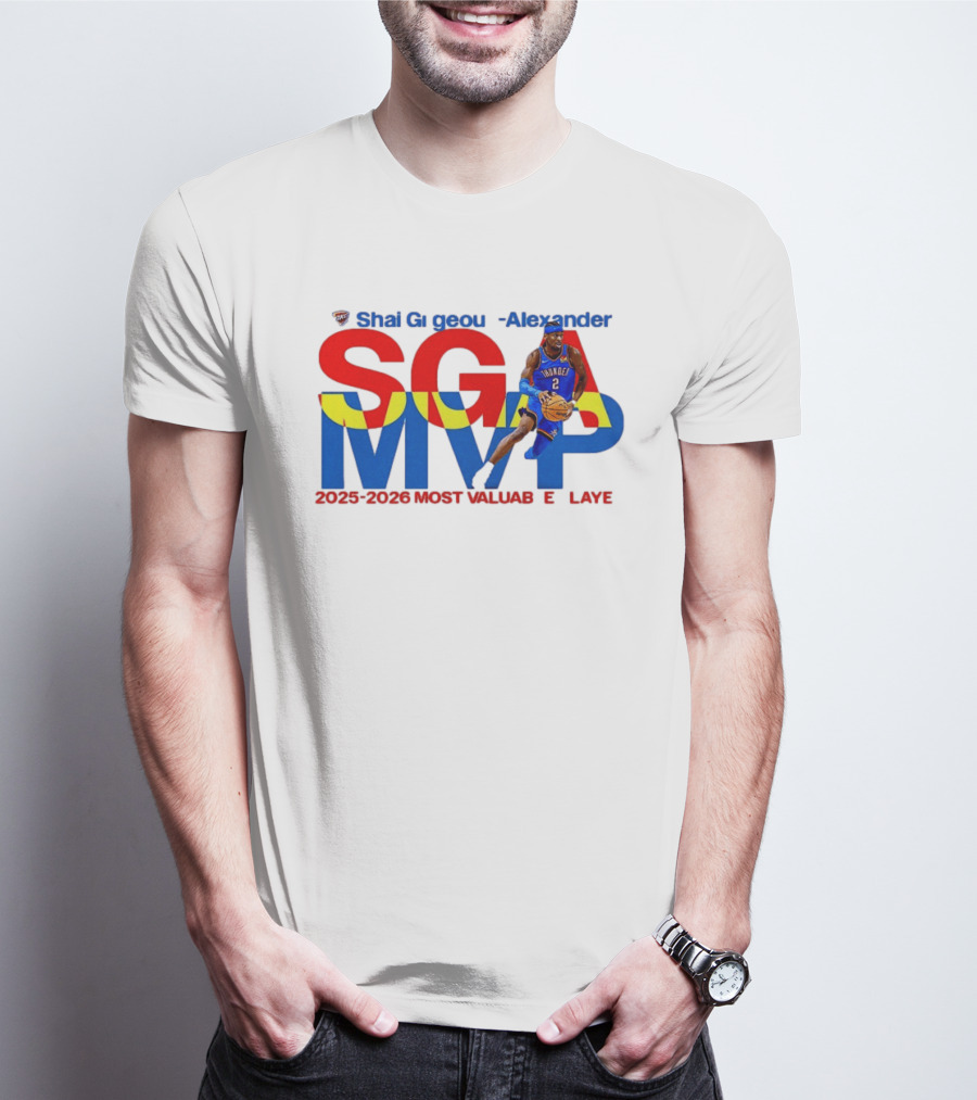 Shai Gilgeous Alexander SGA MVP 2025 2026 Most Valuable Player Oklahoma City Thunder T-Shirt