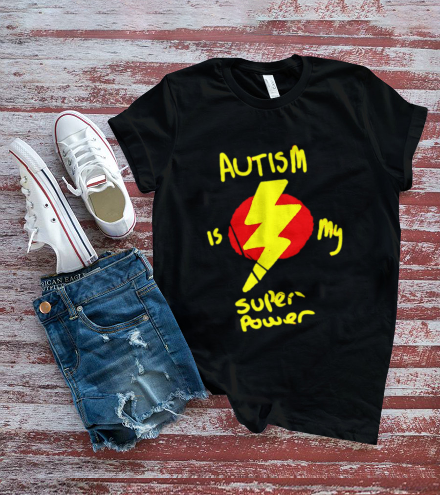 Autism Is My Super Power Lightning Bolt T-Shirt