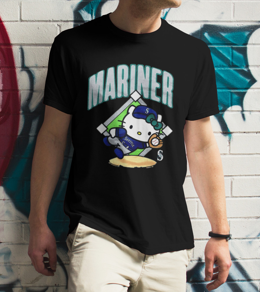 Hello Kitty Seattle Mariners Baseball 2026 MLB Mariner T-Shirt