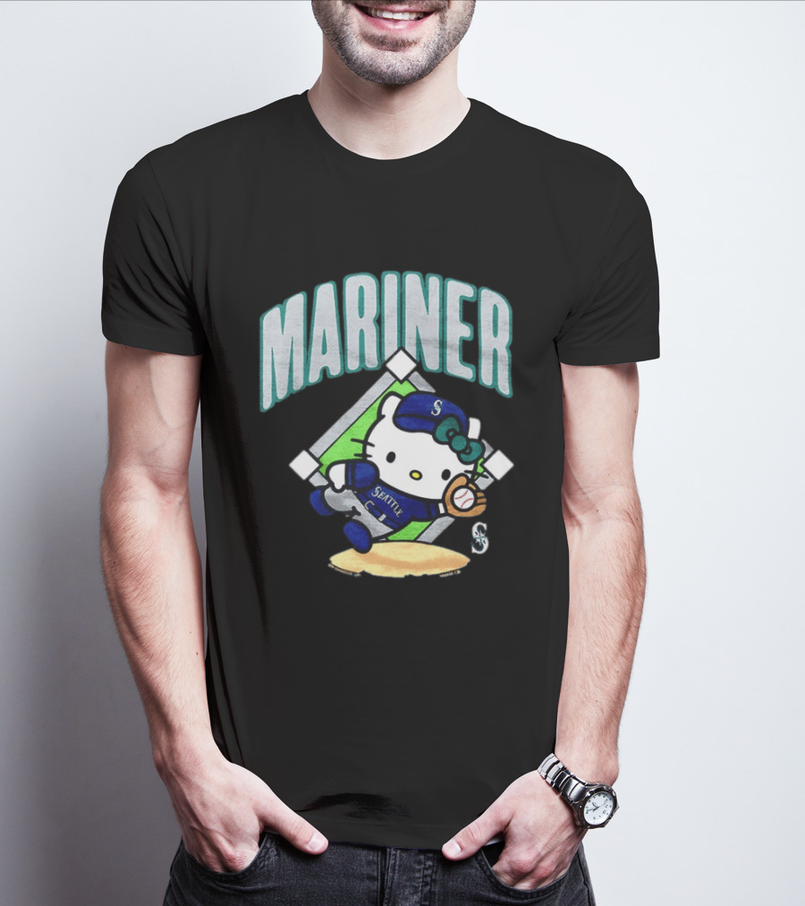 Hello Kitty Seattle Mariners Baseball 2026 MLB Mariner T-Shirt