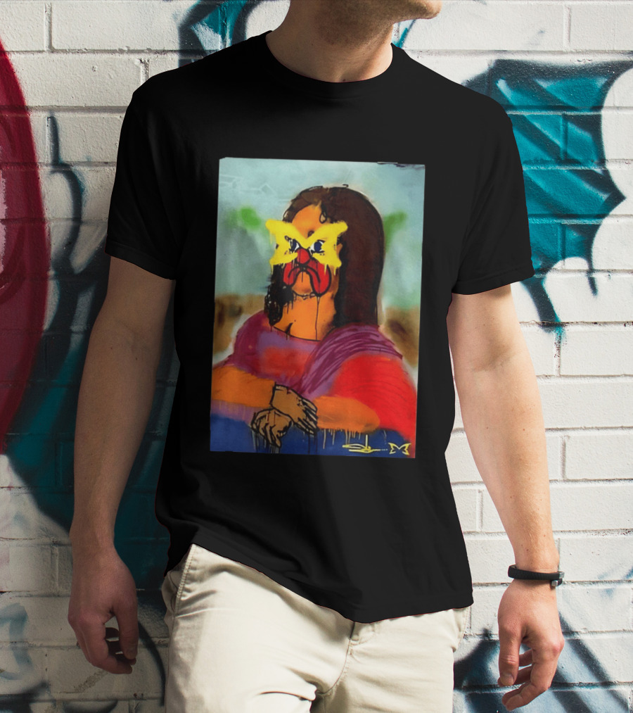 Mertra Slawn Mona Lisa Graffiti Remix T-Shirt