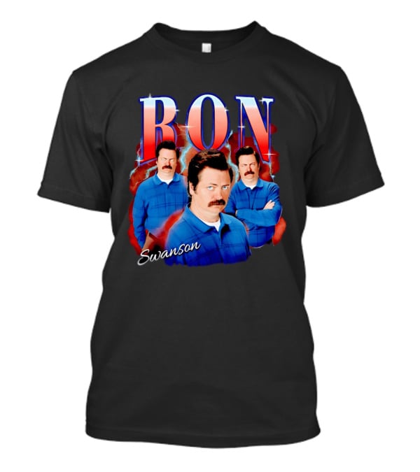 Ron Swanson Triple Image Humor T-Shirt
