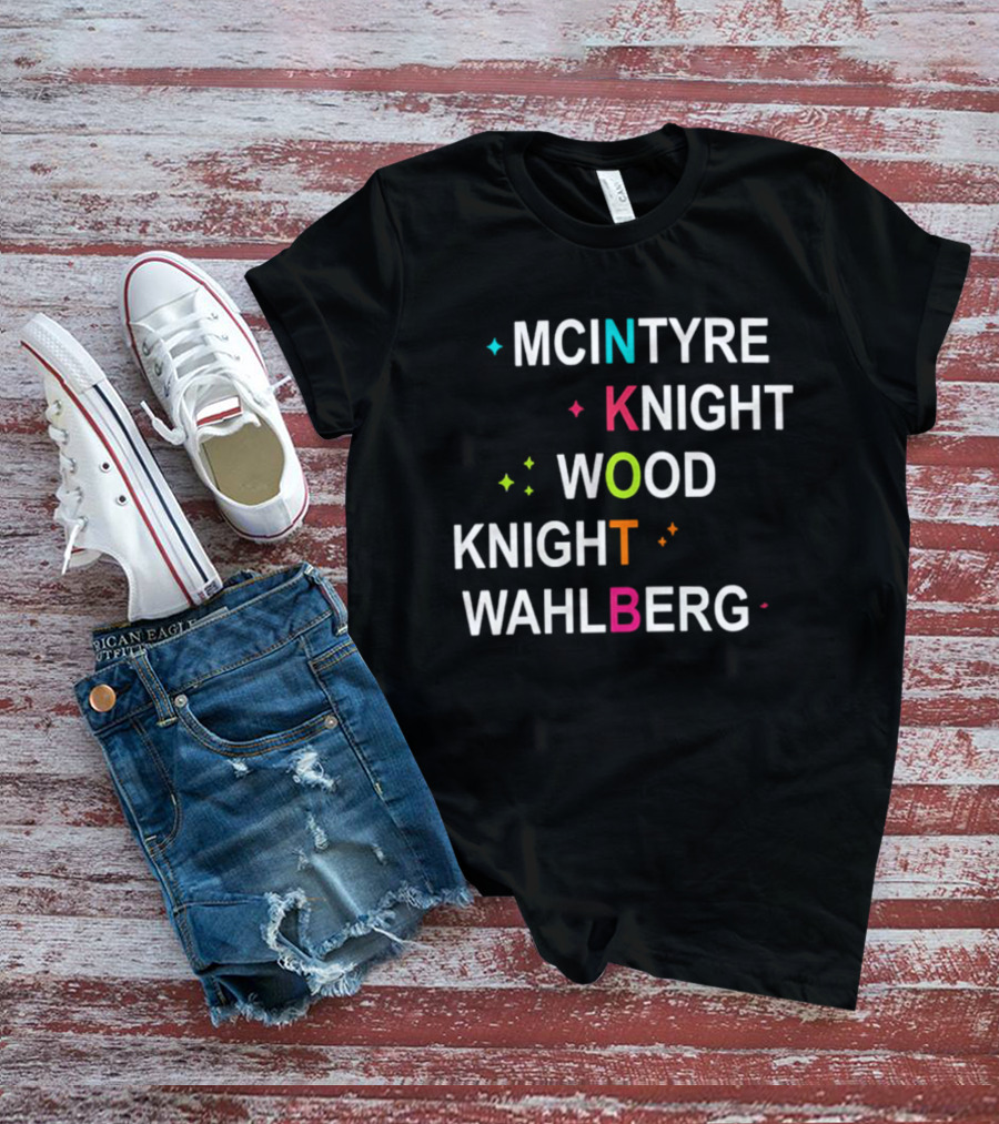 NKOTB McIntyre Knight Wood Wahlberg Colorful T-Shirt