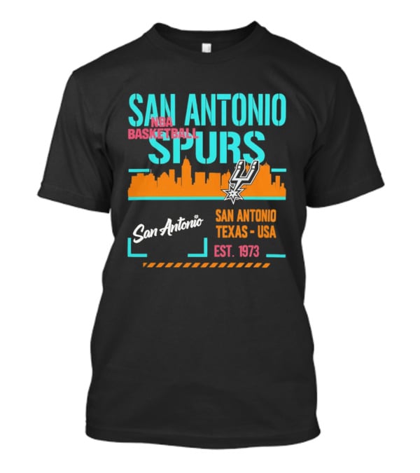 San Antonio Spurs Basketball Skyline Texas USA Est 1973 T-Shirt