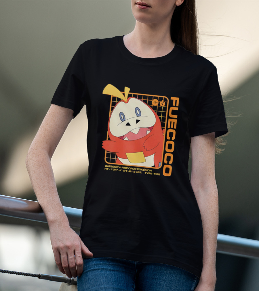 Fuecoco Fire Croc Pokémon Character Art Kanto Region T-Shirt