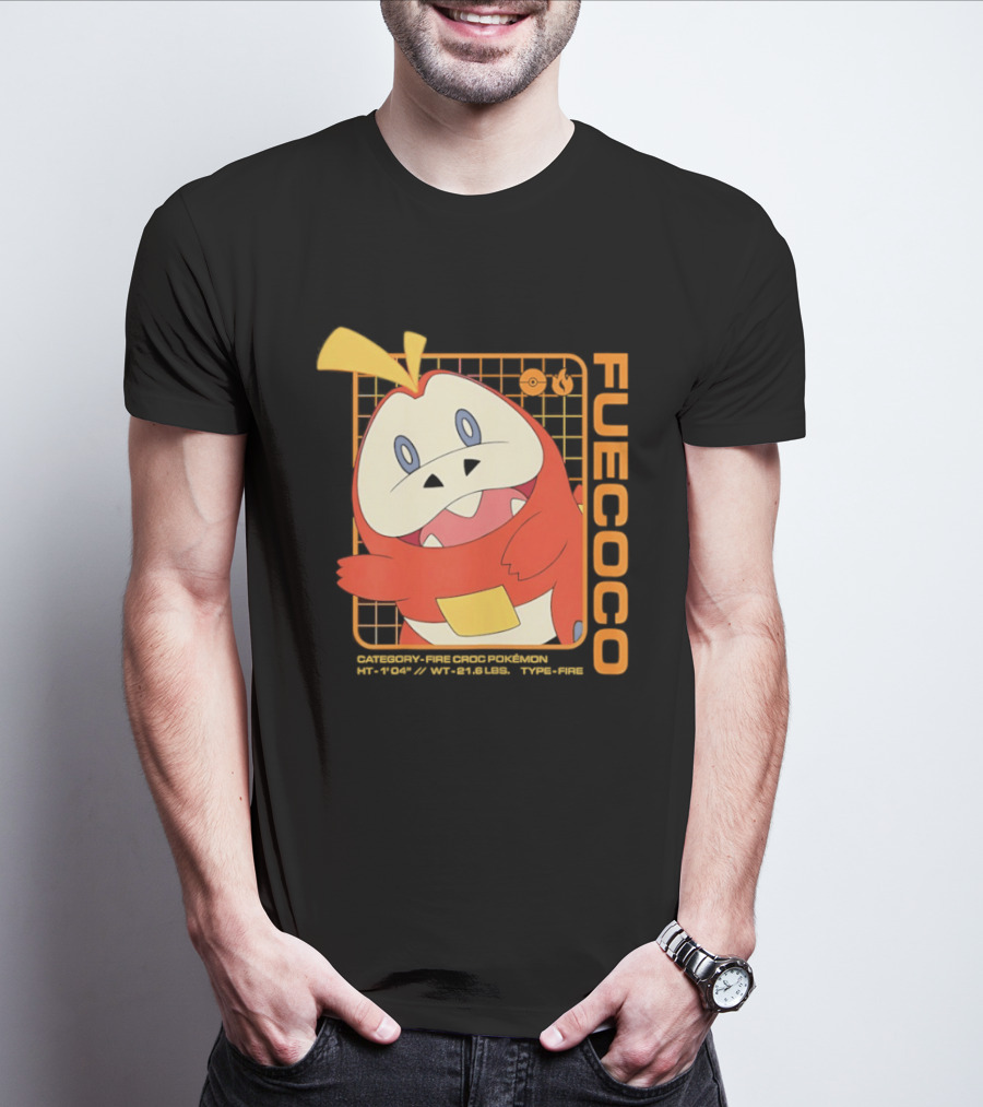 Fuecoco Fire Croc Pokémon Character Art Kanto Region T-Shirt