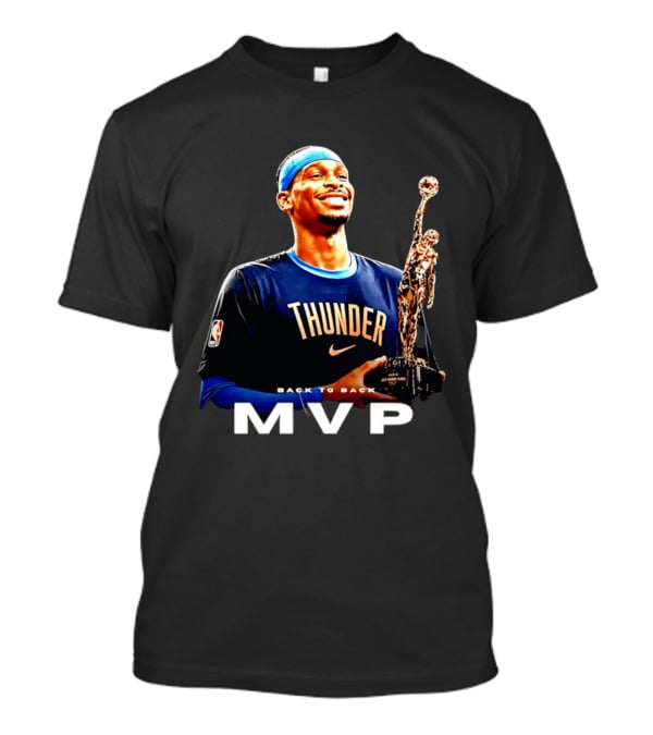 2026 MVP Back 2 Back Shai Gilgeous Alexander OKC Thunder T-Shirt
