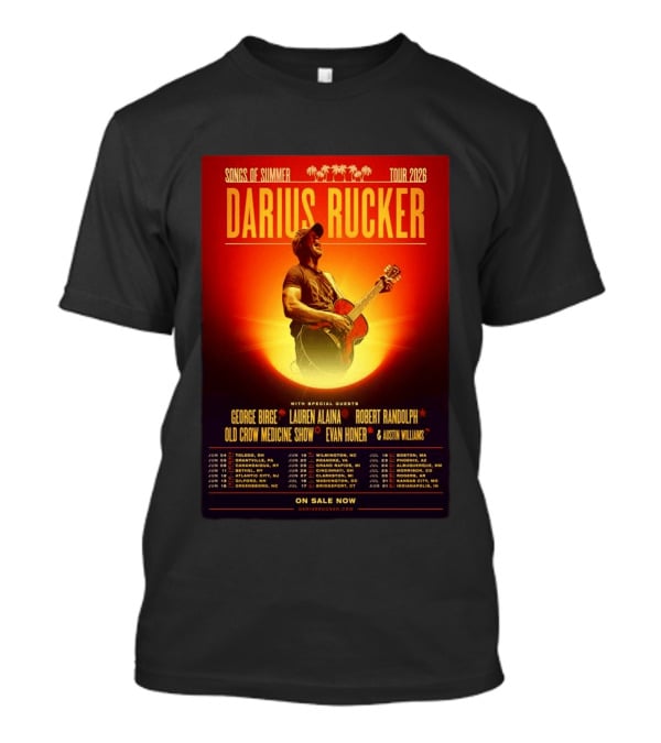 Darius Rucker Songs Of Summer Tour 2026 With Special Guests T-Shirt