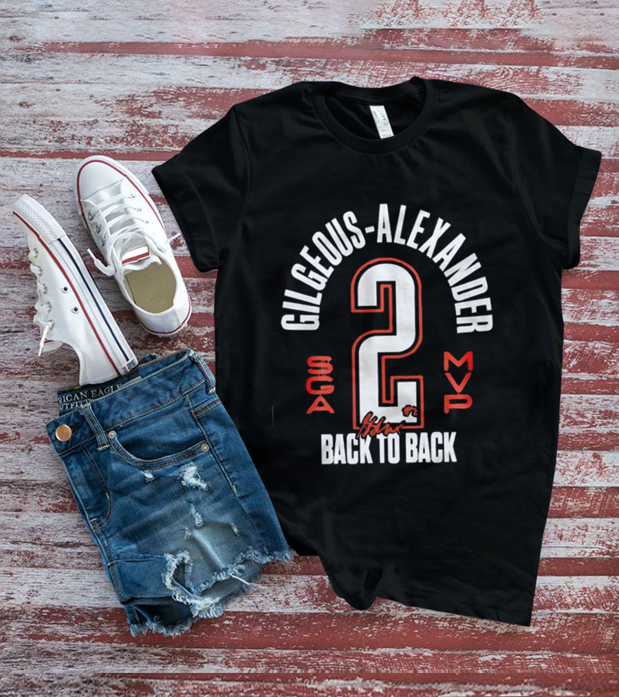 Gilgeous Alexander 2 MVP Back To Back SGA T-Shirt