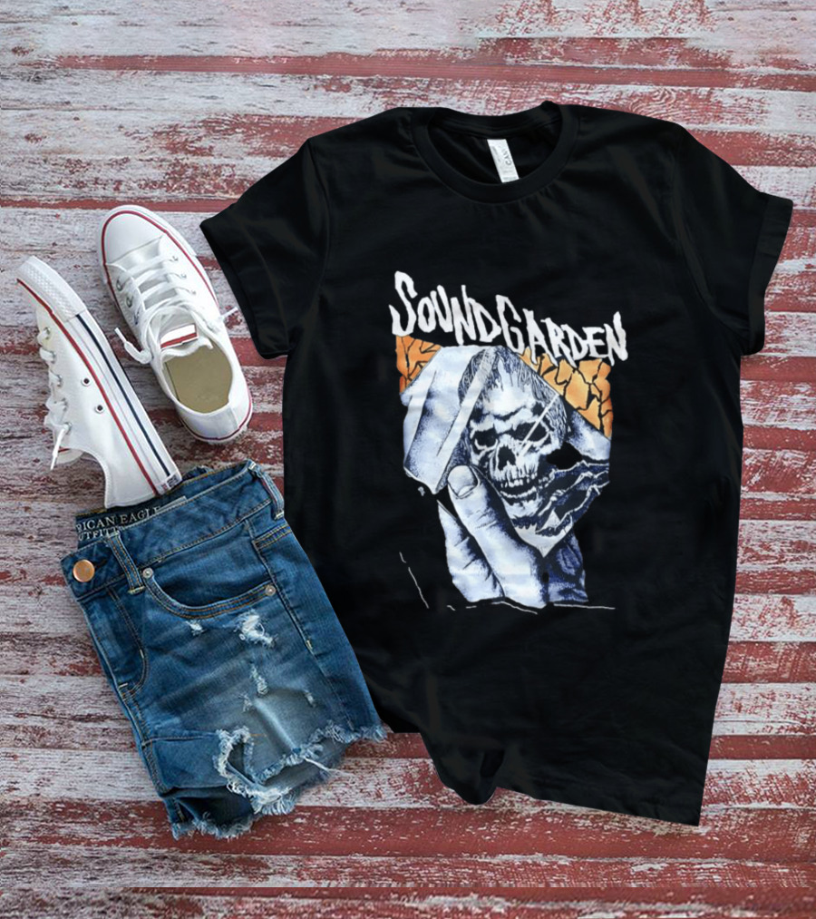 Soundgarden Skull Hand Broken Glass T-Shirt
