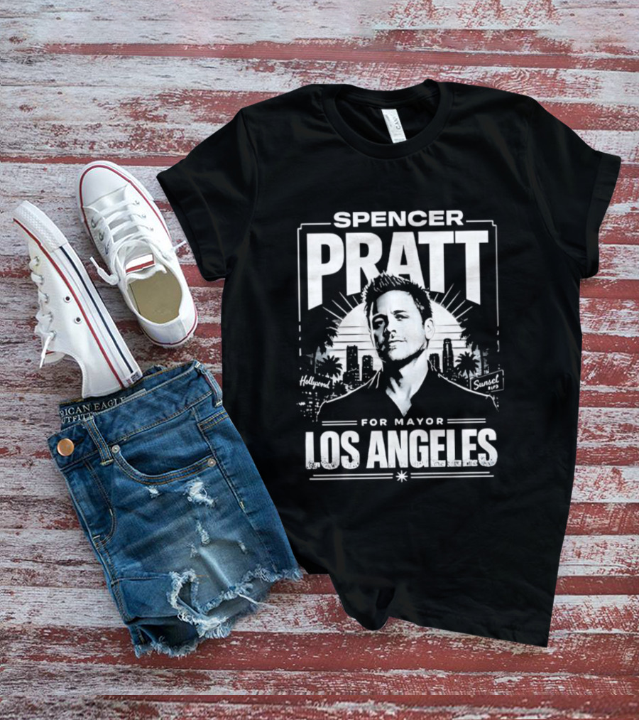 Spencer Pratt For Mayor Los Angeles City Skyline T-Shirt