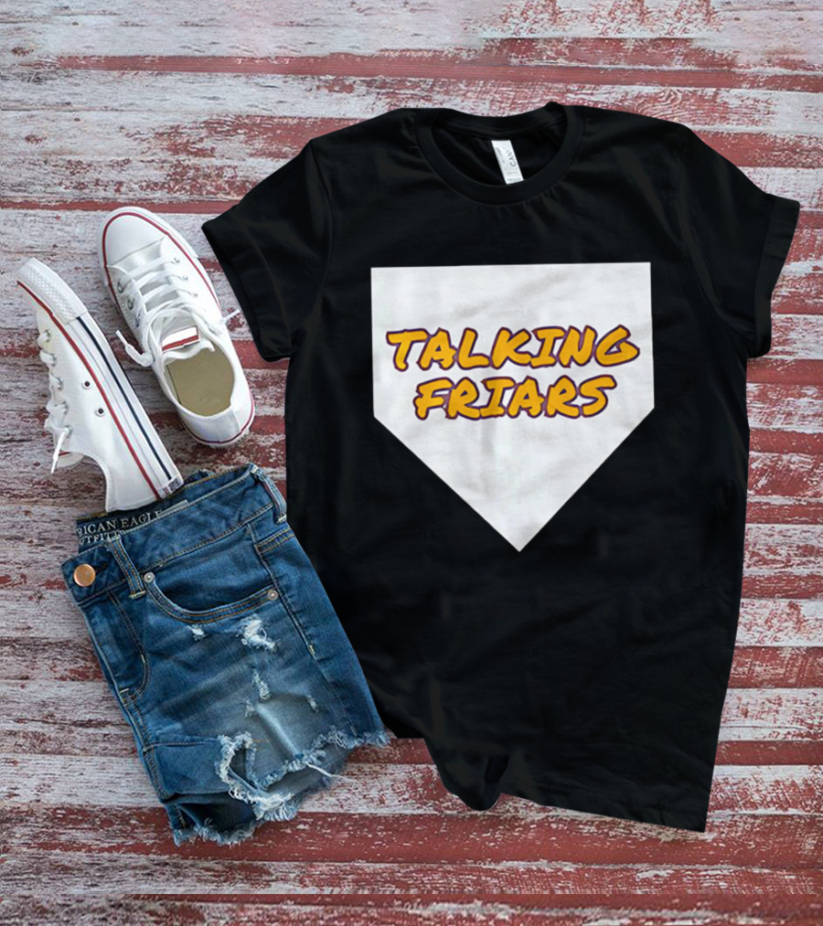 Talking Friars 2026 Baseball Home Plate Marker T-Shirt