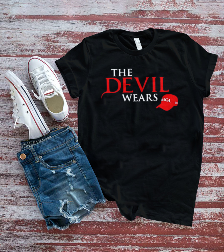The Devil Wears MAGA Hat Red T-Shirt