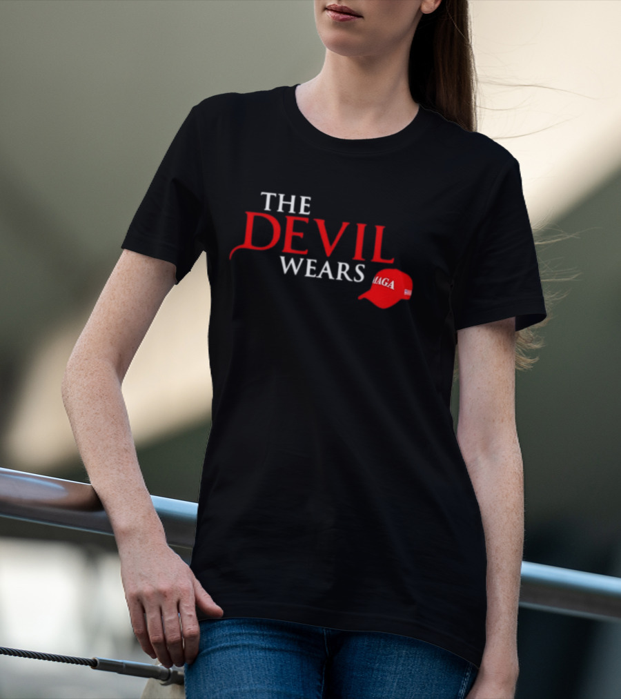 The Devil Wears MAGA Hat Red T-Shirt