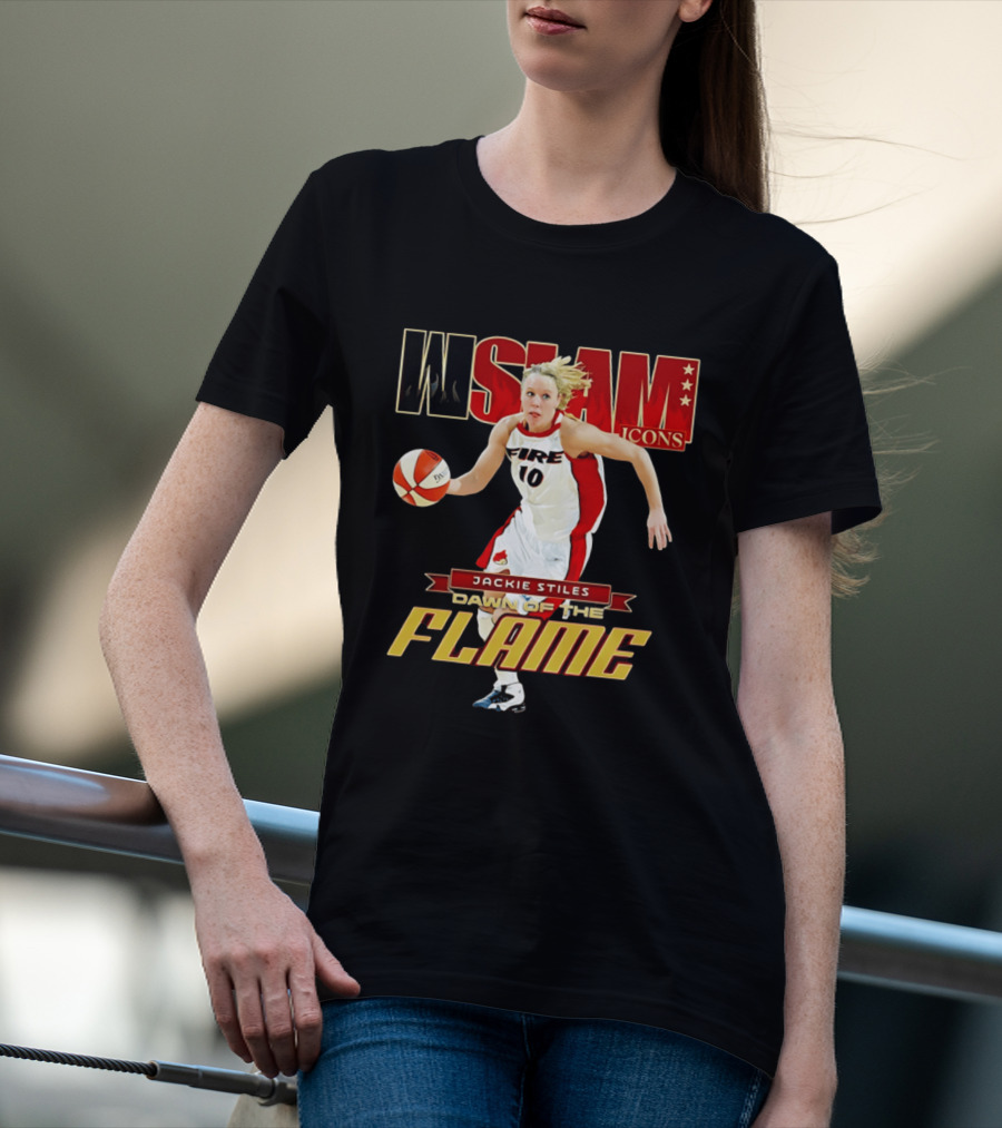 WSlam Icons Jackie Stiles Fire Dawn Of The Flame T-Shirt