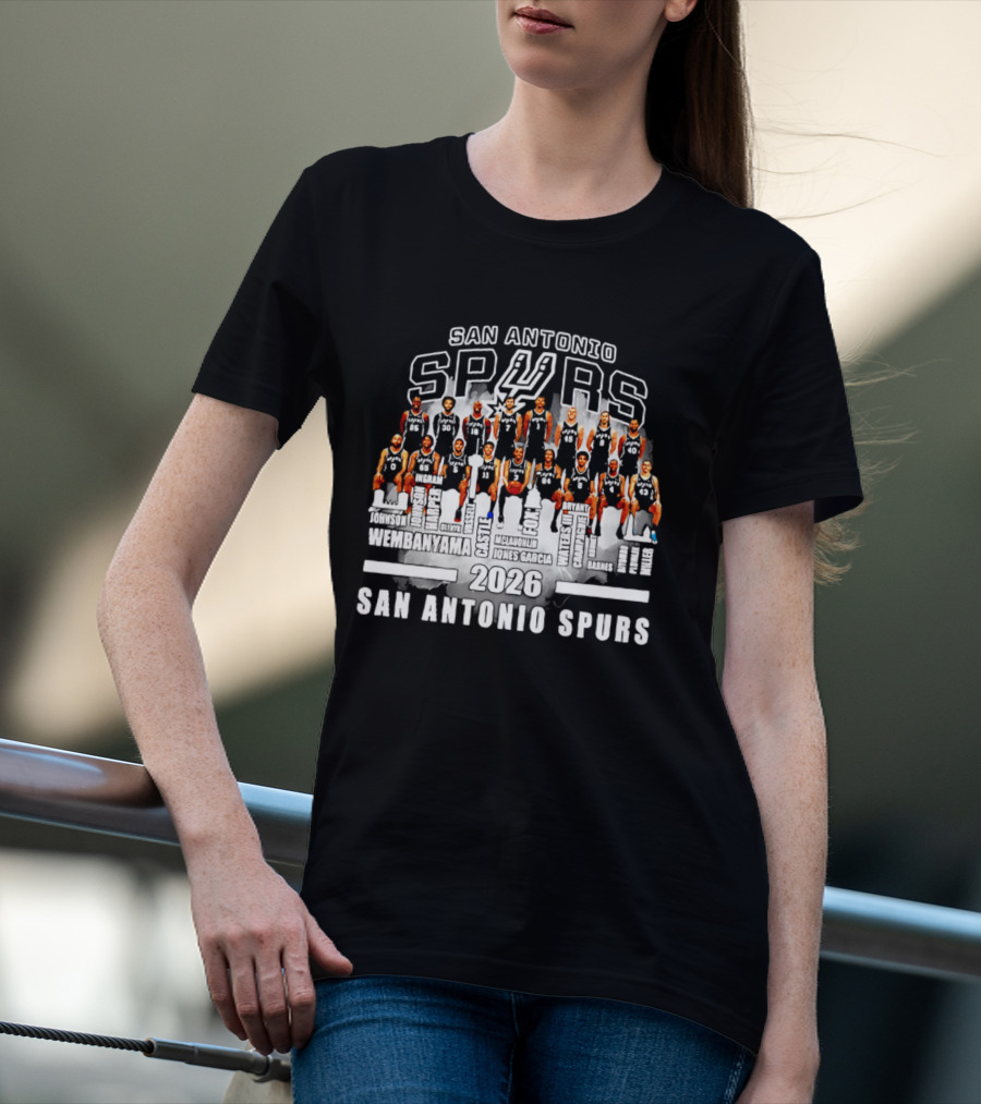 San Antonio Spurs Players 2026 Names Lineup T-Shirt