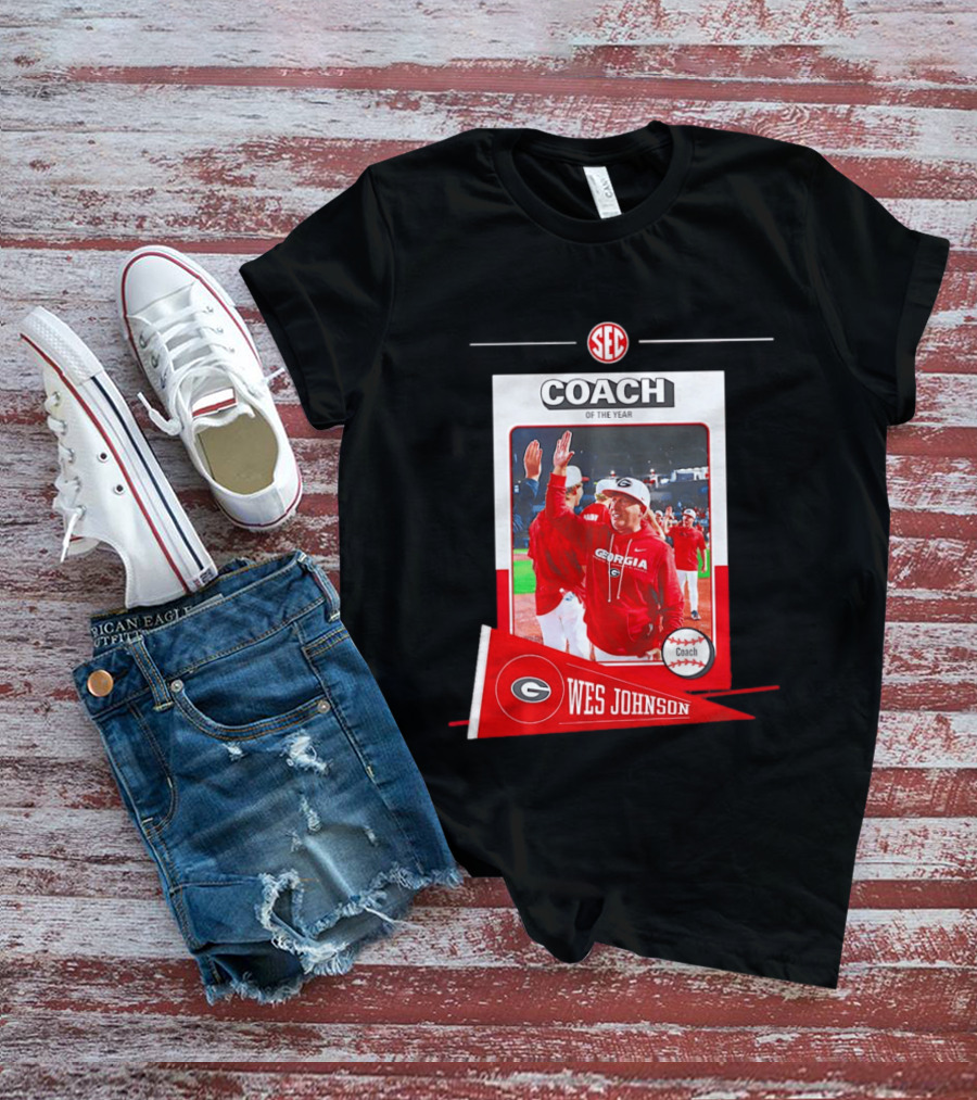 Georgia Bulldogs Wes Johnson SEC Coach Of The Year 2026 T-Shirt