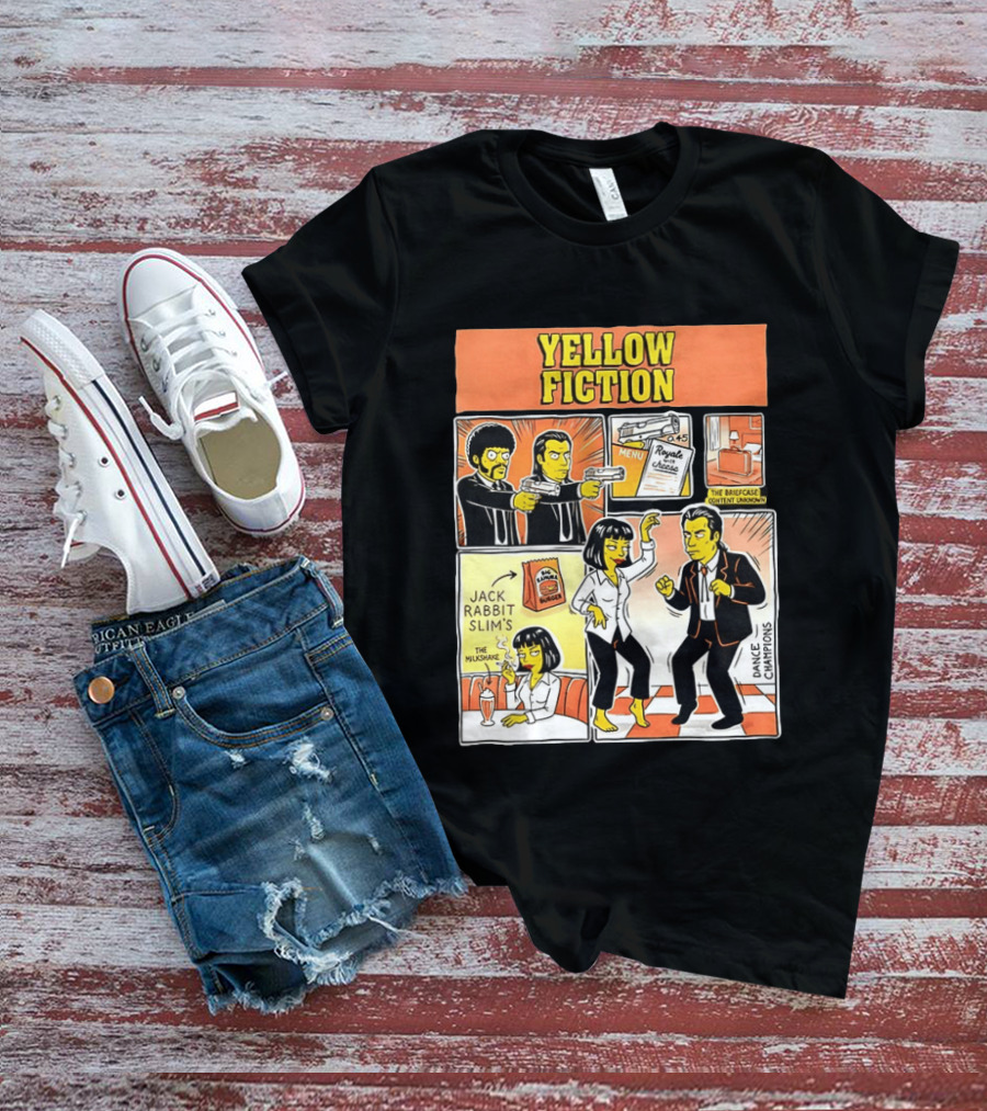 Yellow Fiction Royale Cheese Dance Champions Jack Rabbit Slim's T-Shirt
