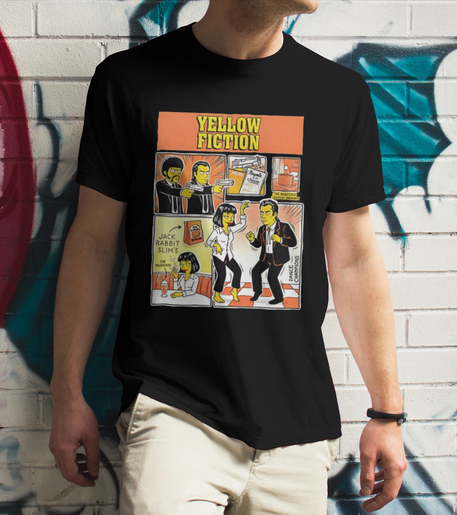 Yellow Fiction Royale Cheese Dance Champions Jack Rabbit Slim's T-Shirt