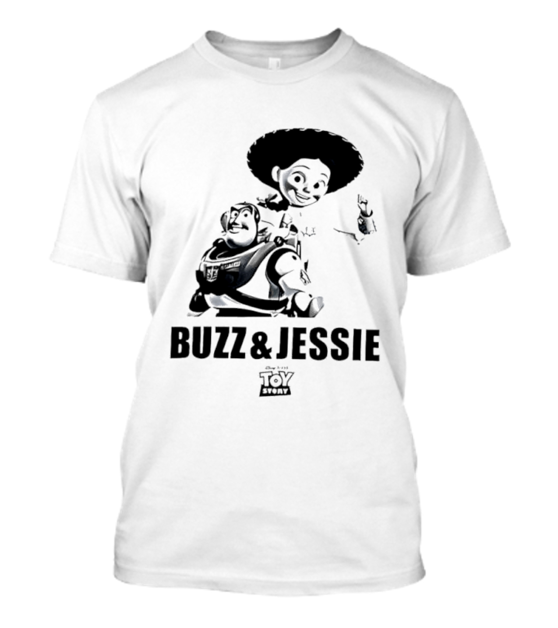 Buzz Lightyear Jessie Toy Story Disney Cartoon Characters T-Shirt