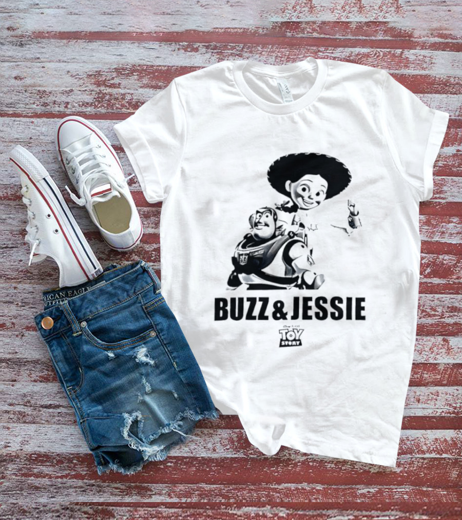 Buzz Lightyear Jessie Toy Story Disney Cartoon Characters T-Shirt