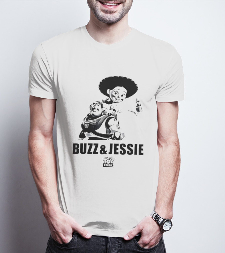 Buzz Lightyear Jessie Toy Story Disney Cartoon Characters T-Shirt