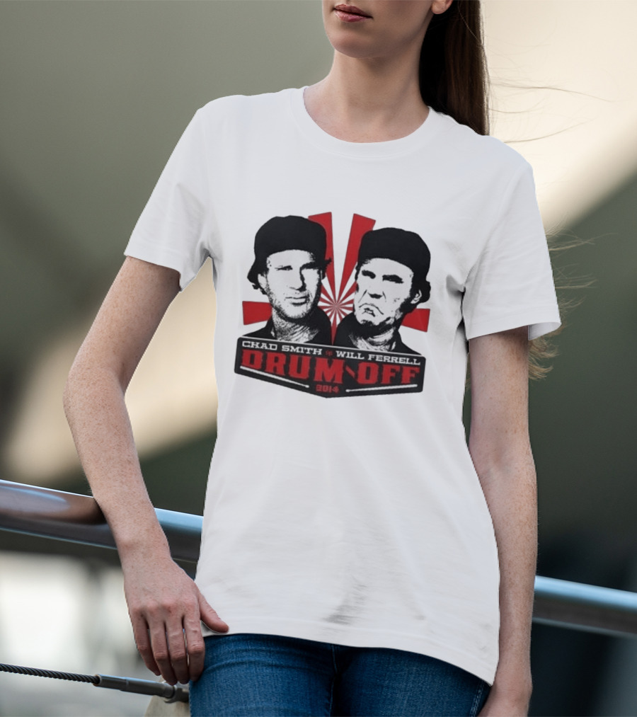Chad Smith Will Ferrell Drum Off 2014 Event T-Shirt