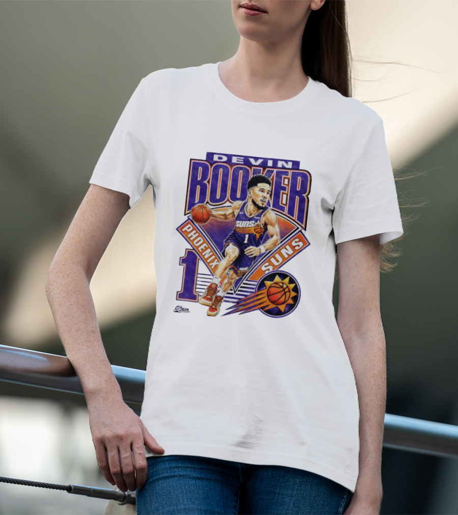 Devin Booker Phoenix Suns Basketball Number 1 Jersey T-Shirt