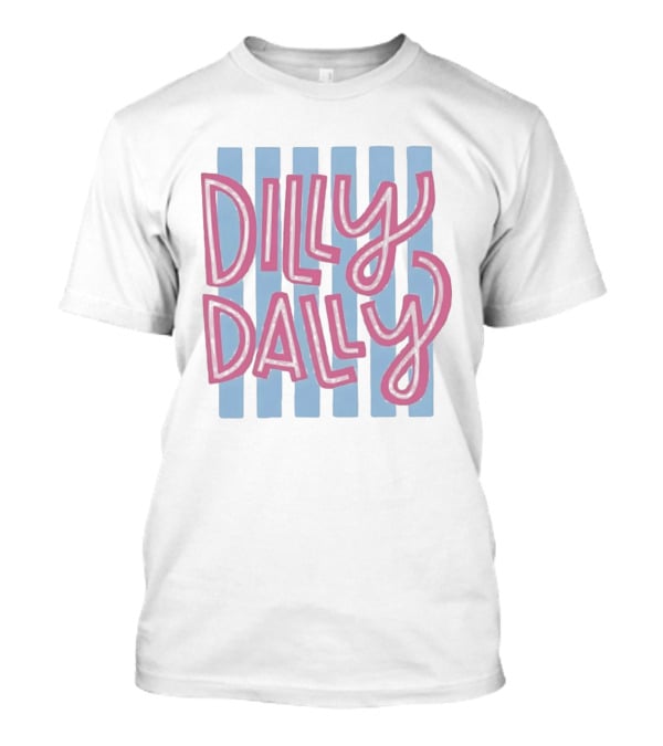 Dilly Dally Babier Pink And Blue Striped Playful T-Shirt