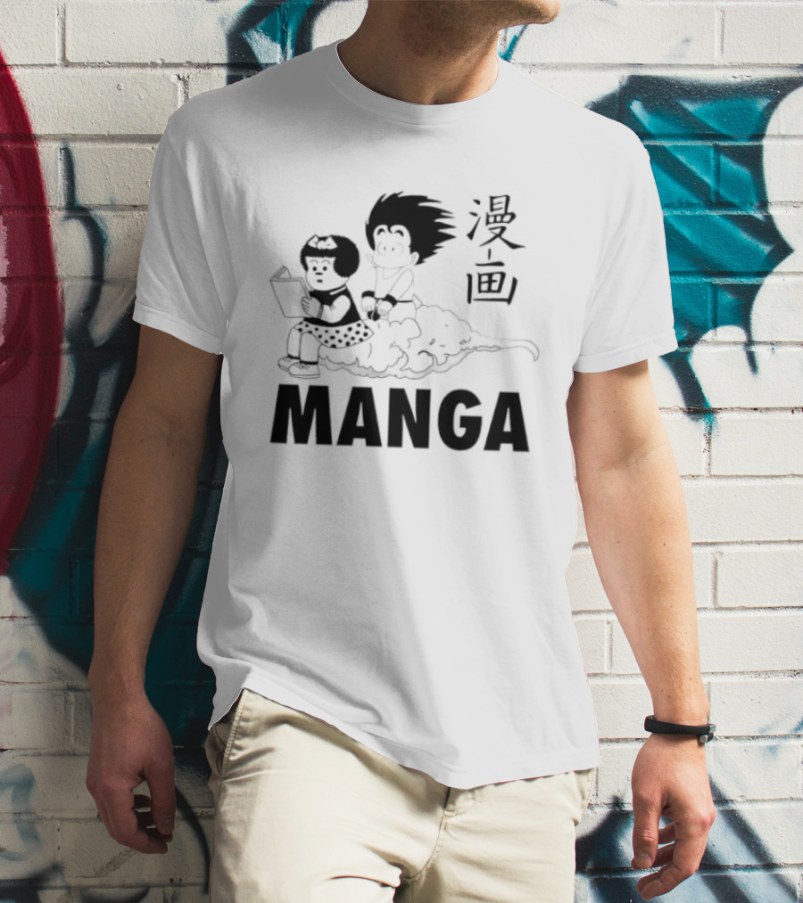 Manga Characters Riding Nimbus Cloud Goku T-Shirt