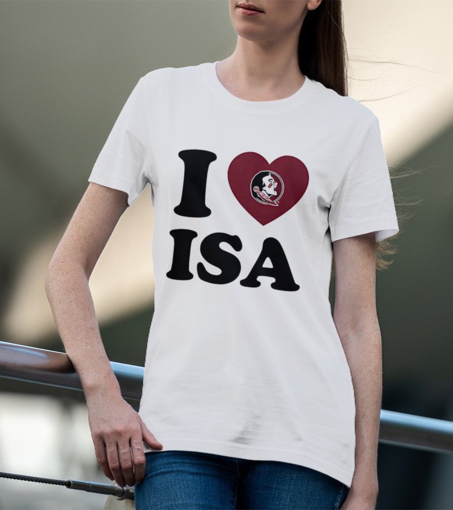 I Love Florida State Seminoles Heart ISA T-Shirt