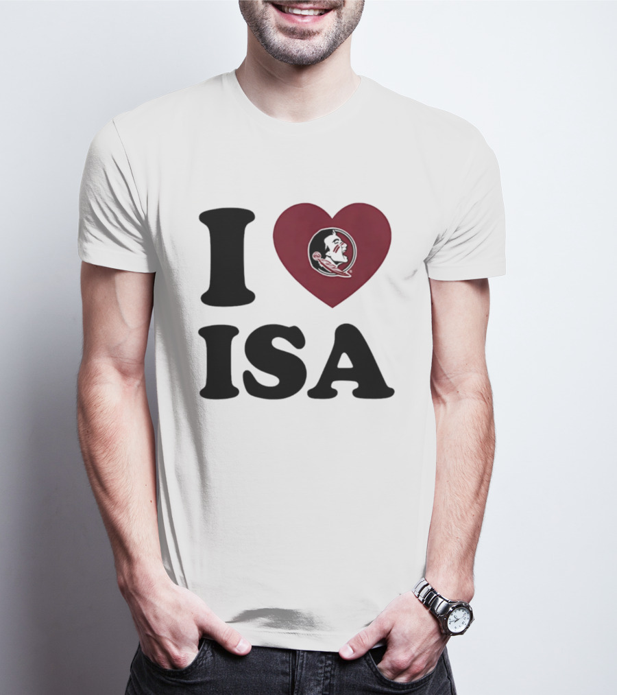 I Love Florida State Seminoles Heart ISA T-Shirt