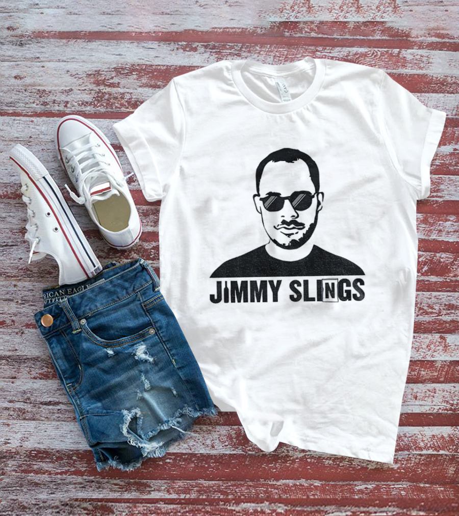Jimmy Slings Sketch Portrait With Sunglasses T-Shirt