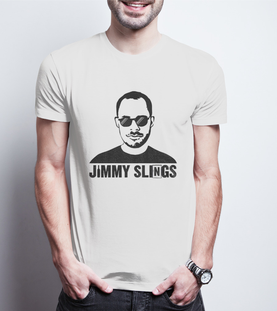 Jimmy Slings Sketch Portrait With Sunglasses T-Shirt