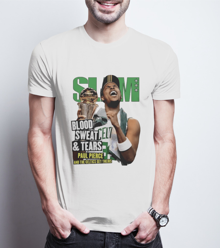 Paul Pierce SLAM Blood Sweat & Tears Celtics Champions T-Shirt