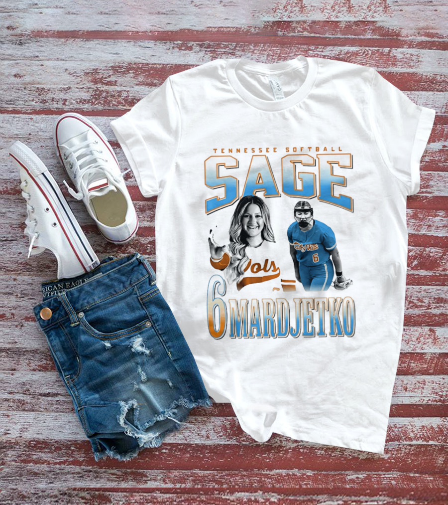 Tennessee Softball Sage Mardjetko 6 Lady Vols T-Shirt