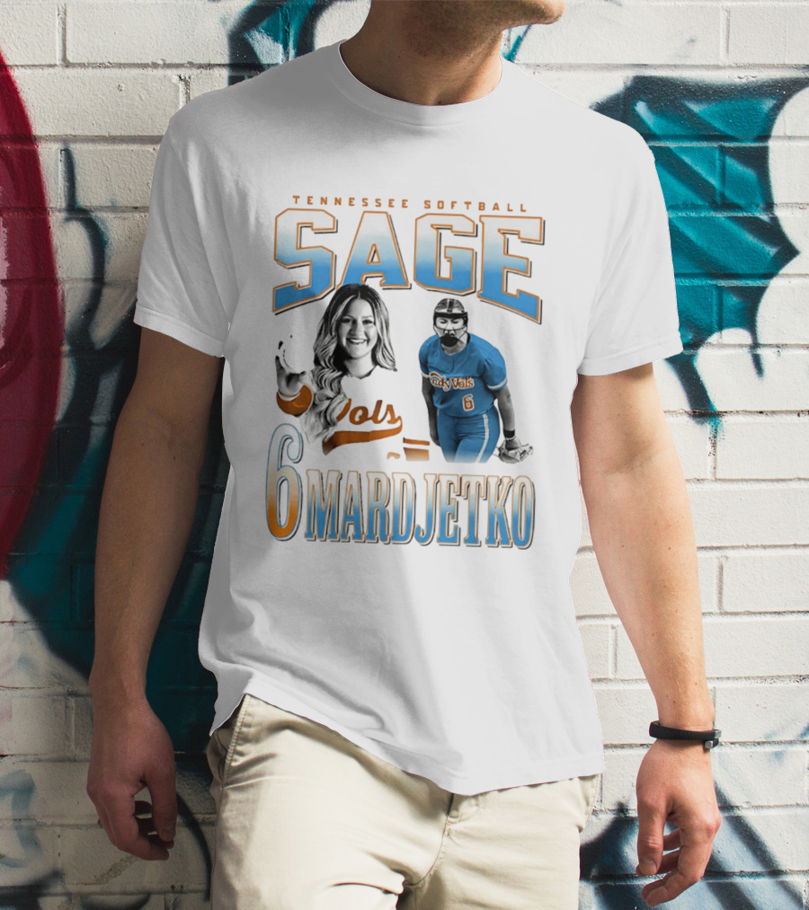 Tennessee Softball Sage Mardjetko 6 Lady Vols T-Shirt