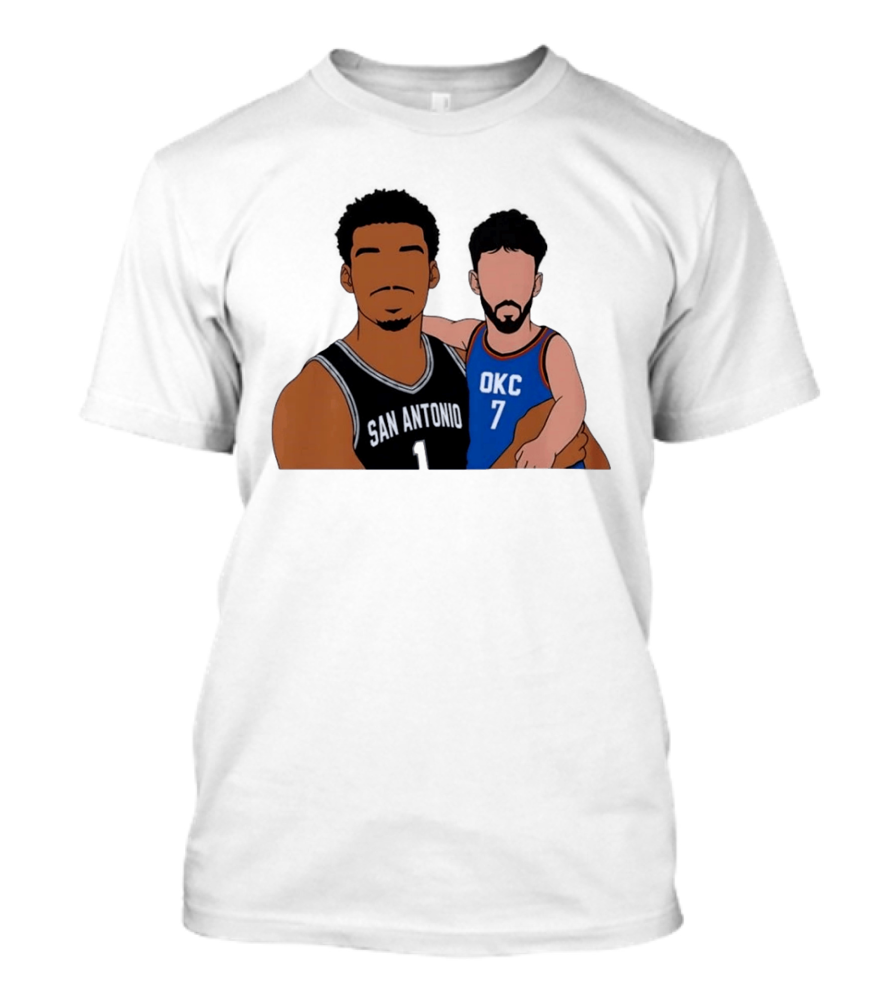 San Antonio Victor Wembanyama OKC Chet Holmgren Basketball T-Shirt