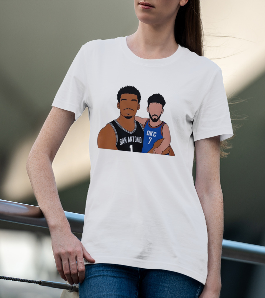San Antonio Victor Wembanyama OKC Chet Holmgren Basketball T-Shirt