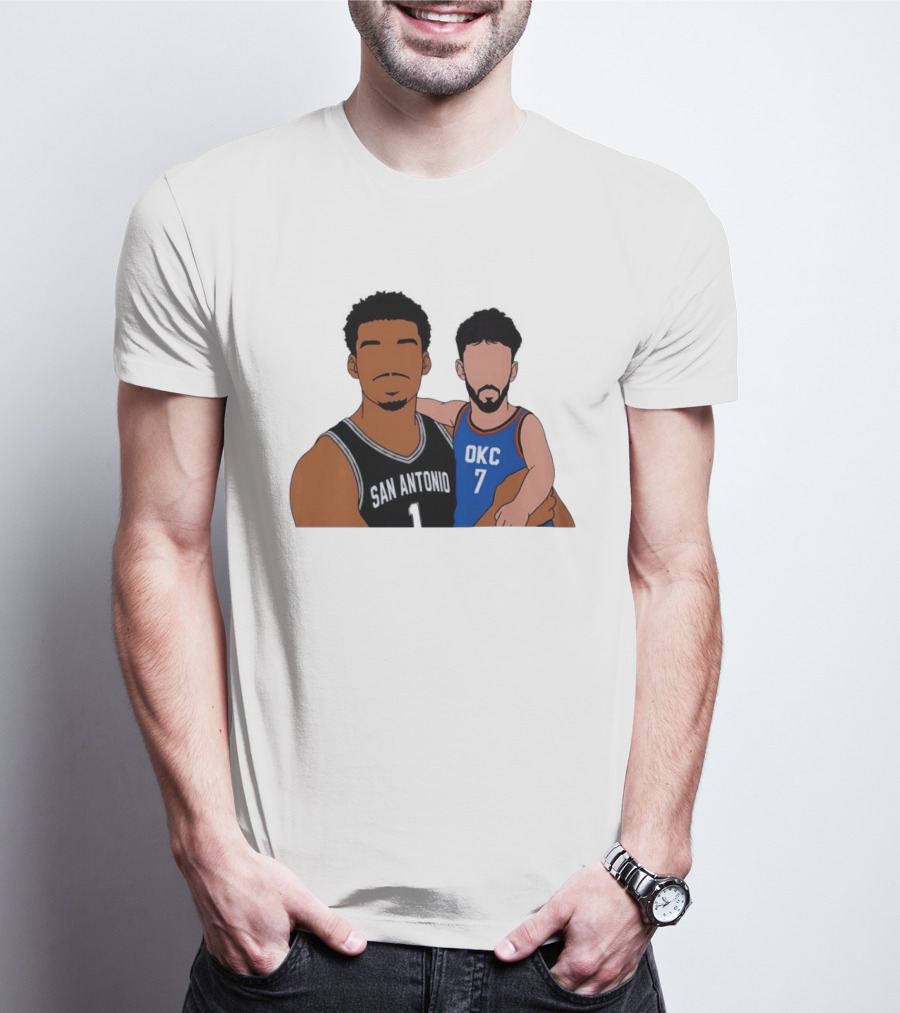 San Antonio Victor Wembanyama OKC Chet Holmgren Basketball T-Shirt