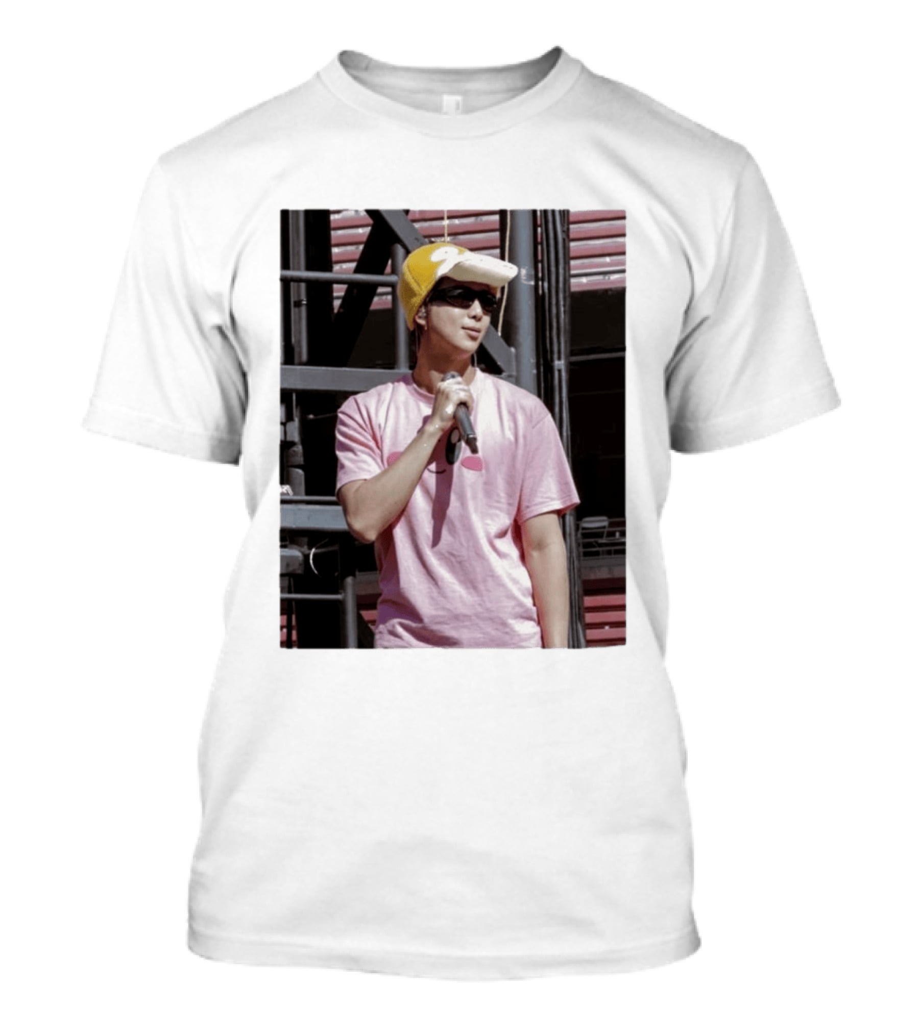Namjoon Wearing Psyduck Hat Pink T T-Shirt