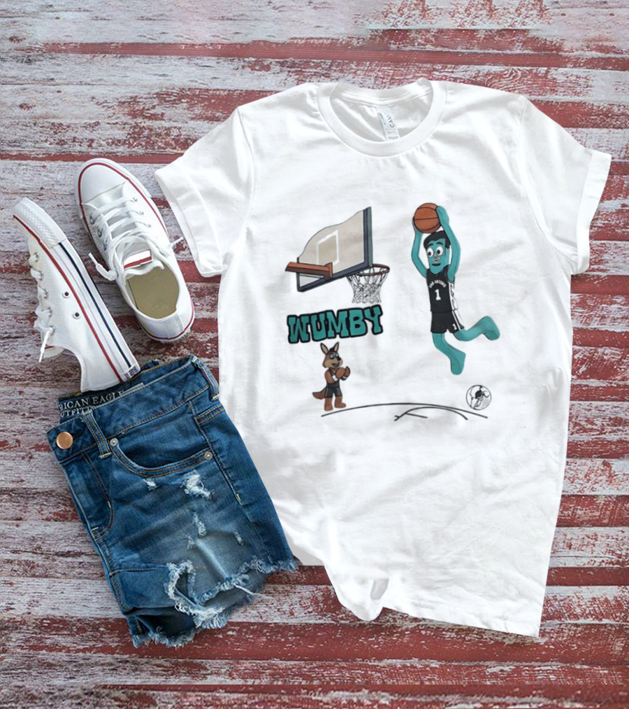 San Antonio Spurs Wumby Dunk Basketball Animated T-Shirt