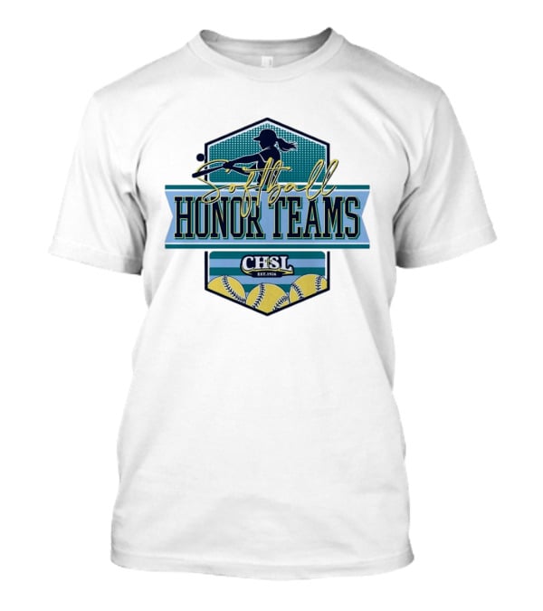 Softball Honor Teams CHSL Est. 1926 With Player Silhouette And Softballs T-Shirt