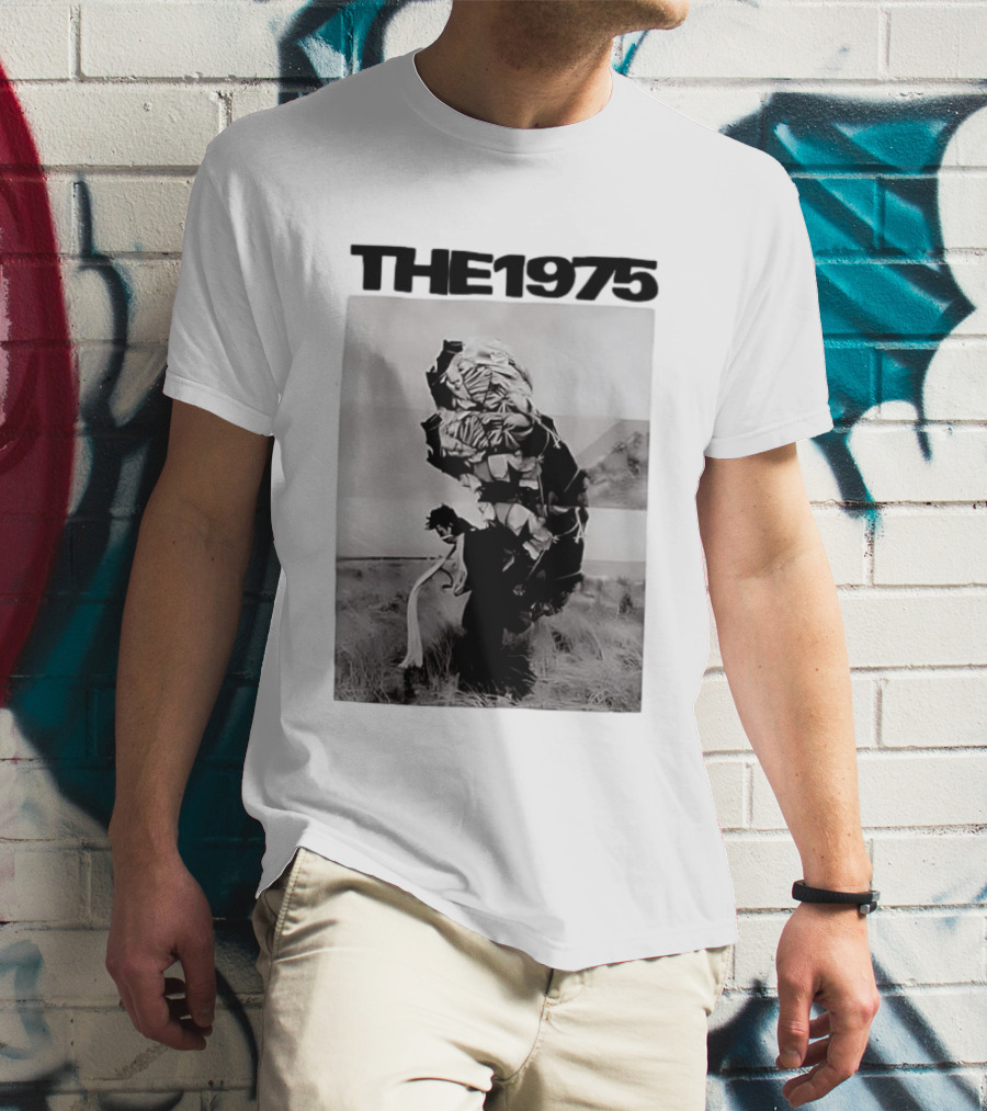 The 1975 Abstract Monochrome Figure And Floral Compilation T-Shirt