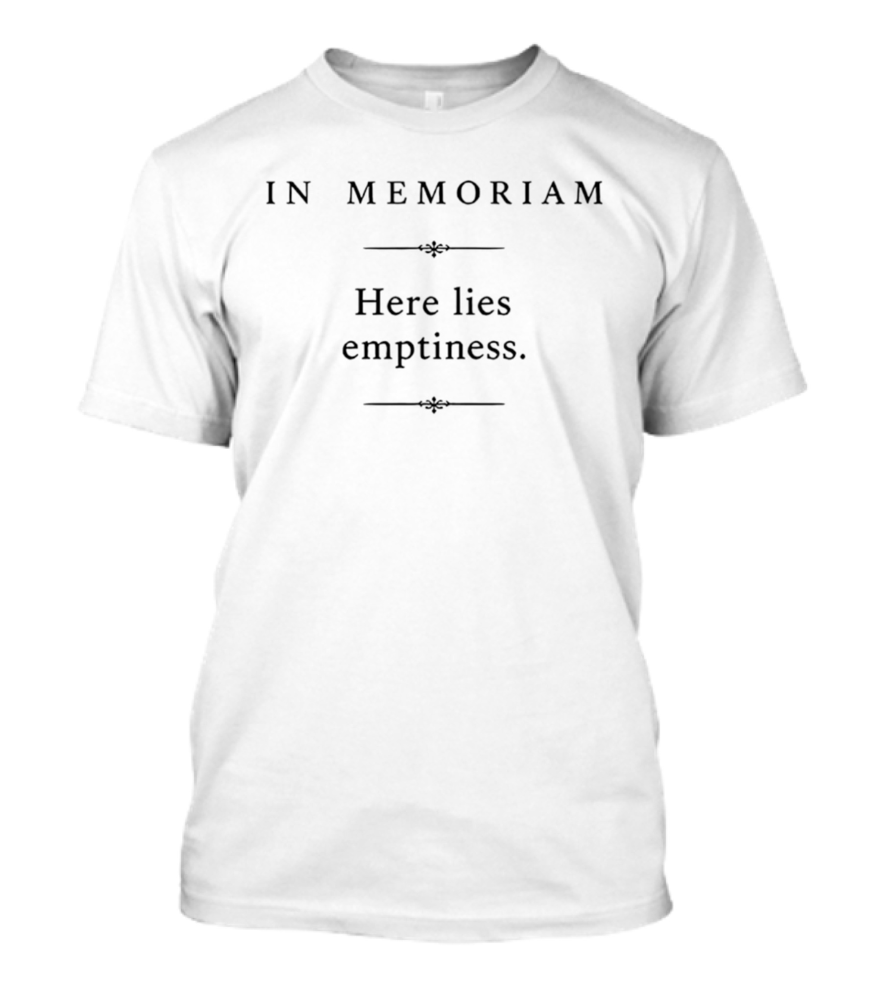 In Memoriam Zero 1995 2026 Here Lies Emptiness T-Shirt