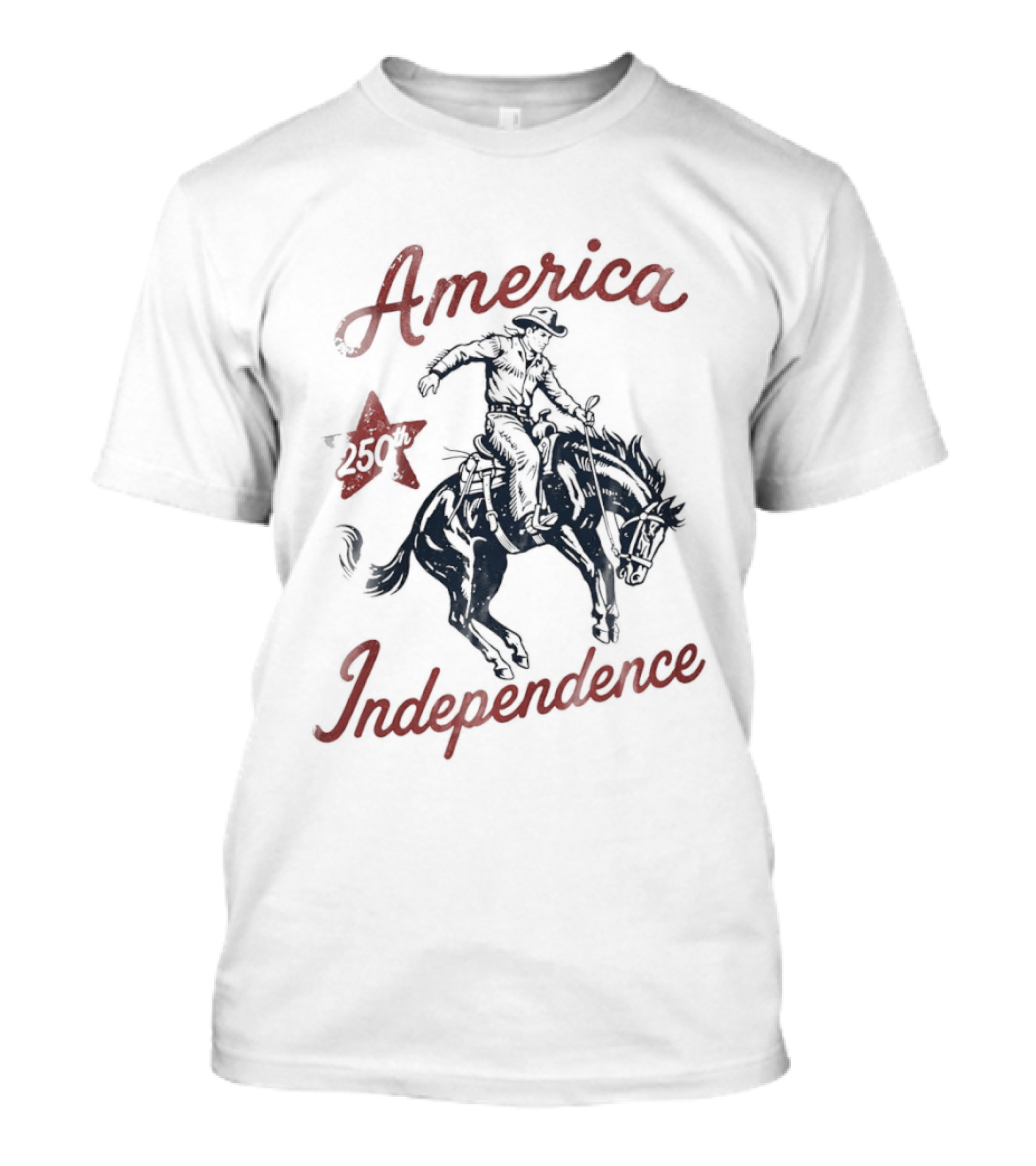 America Independence Cowboy 250th Anniversary USA Independence Day T-Shirt