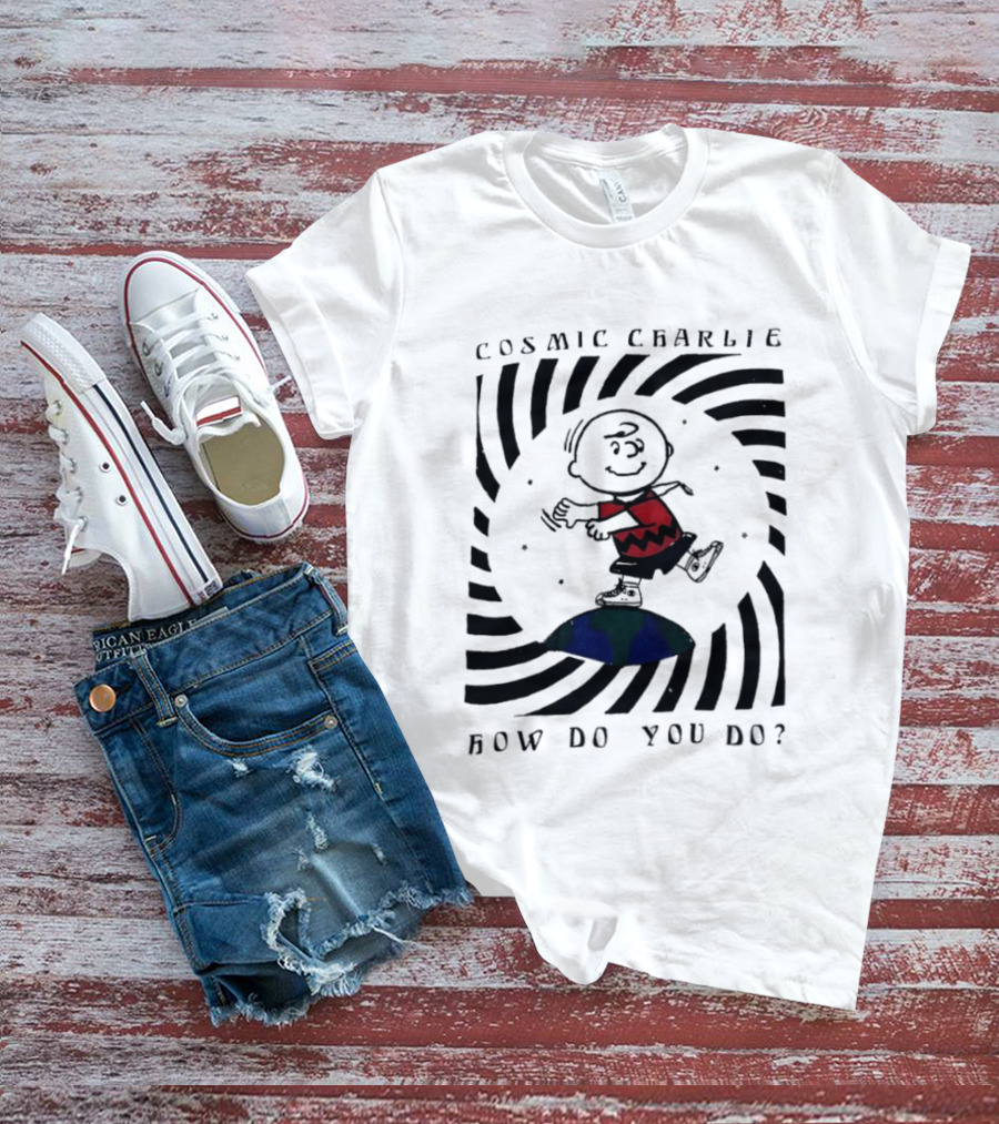 Cosmic Charlie Brown Peanuts How Do You Do Planet Dance T-Shirt