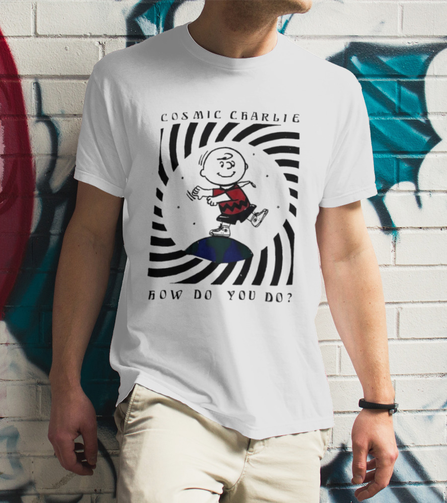 Cosmic Charlie Brown Peanuts How Do You Do Planet Dance T-Shirt