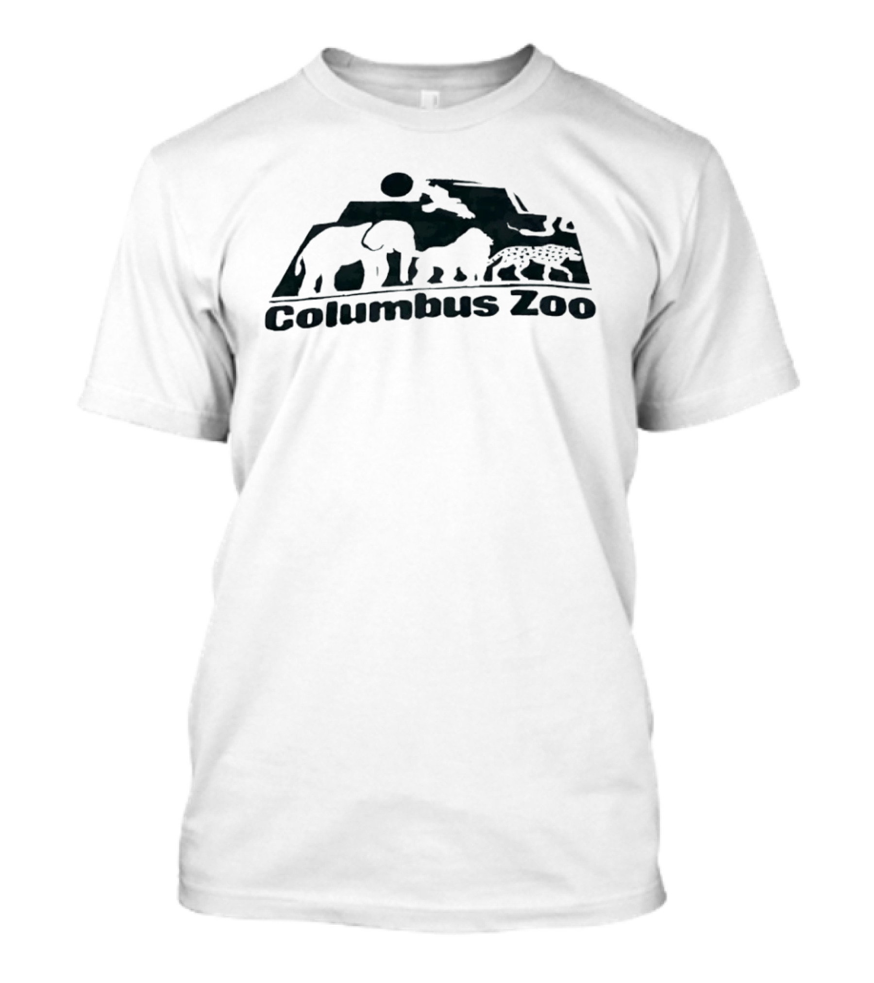 Columbus Zoo Elephant Lion Leopard Scenery T-Shirt